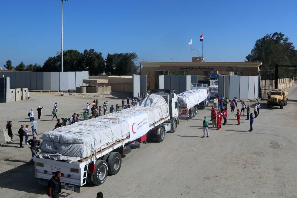 Humanitarian Aid Begins Entry into Gaza via Rafah Crossing Latest News